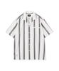 Schott STRIPE SS Short Sleeve Striped Size SHIRT, Shirt, Men's, 2XL, 030, White, 782-5123014