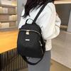 Small Black Shoulder Bag Multi-functional Retro Backpack Solid Color Nylon Backpack  Girls