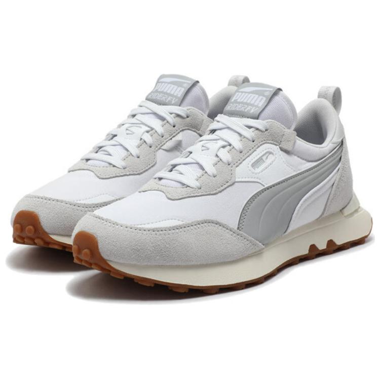 PUMA Unisex Rider FV Low Top Lifestyle Casual Shoes White Gray 391925-07