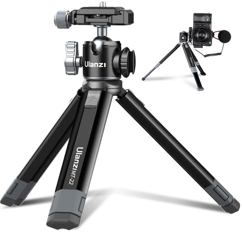 Ulanzi Camera Tabletop Tripod for Smartphones and SLR Adjustable Arca Head with Hot Compatible with iPhone 12 Pro XS Sony Canon G7X Mark and Other