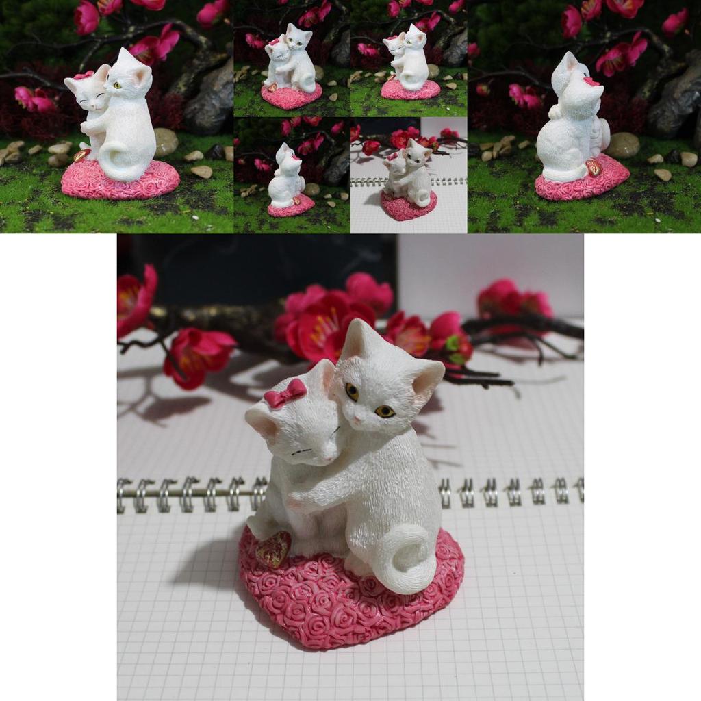 Romantische Katzenstatue Harz Heimdeko Für Feste Und Besondere Anlässe