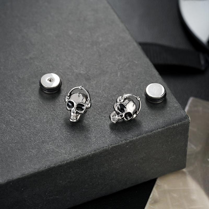 1PC Trend Punk Hip-hop Stud Earrings For Women Men's Jewelry Halloween Personality Earrings Jewelry Gifts