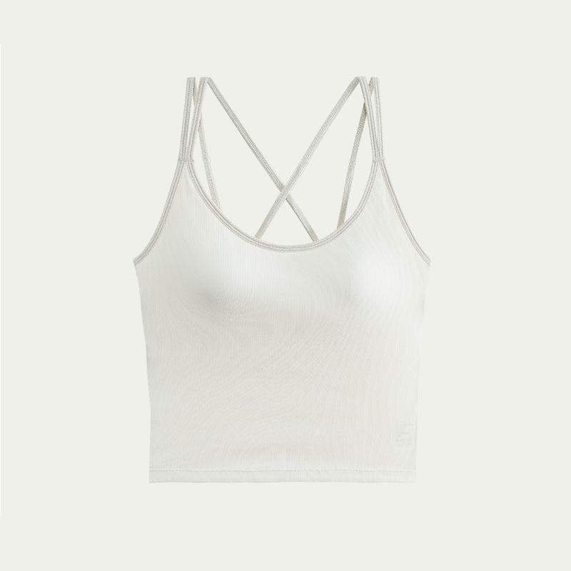 Ladies' Cross Back Beautiful Camisole Vest, No Need To Wear Bra, Inner and Outer Wear, Slim Fit and Slimming Without Steel Ring, with Chest Cushion