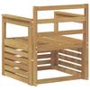 2 Piece Outdoor Sofa Set Solid Acacia Wood White