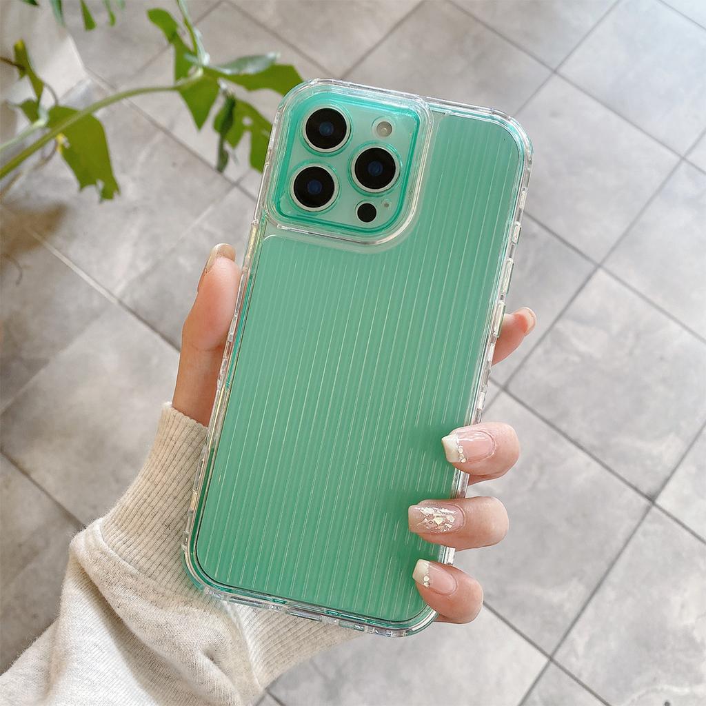 Three-in-one for Apple Mobile Phone Protective Case, Cute Mobile Phone Case with Lanyard, 14promax Mobile Phone Case, Transparent and Simple Style