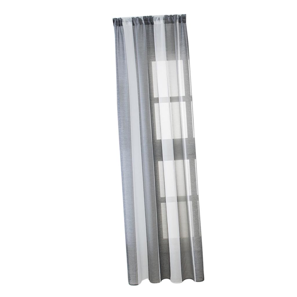 Buy Window Sheer Curtains Rod Pocket Faux Linen Voile 100x200cm Color_1