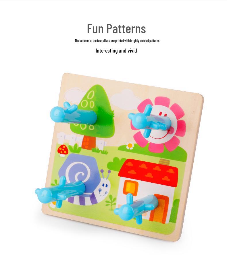 Multifunktionaler Holzperlen-Labyrinth & Formensortierkasten für Kinder Lernspielzeug