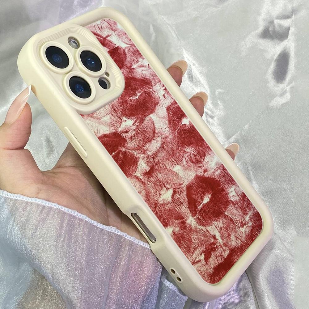 JT439 Queen Red Lips for iPhone 17 16 15 14 Pro Max Samsung S26 S25 Ultra A17 A07 A56 A16 A14 Xiaomi 15T Redmi 15c Note 14 Soft Case