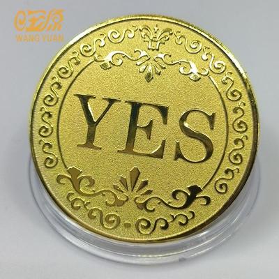 Moneda de Decisión Cara/Cruz: Insignia Conmemorativa de Hierro Dorado para Juegos de Magia