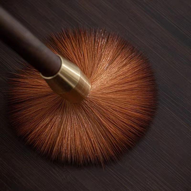 Ebony pot pen does not shed hair Solid wood tea brush tea pen tea brush tea tray tea accessories tea table cleaning