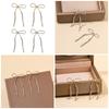 Sparkling Diamond Bowknot Dangle Earrings Sophisticated Diamond Bowknot Earrings Fashionable Ear Hooks Jewelry for Women