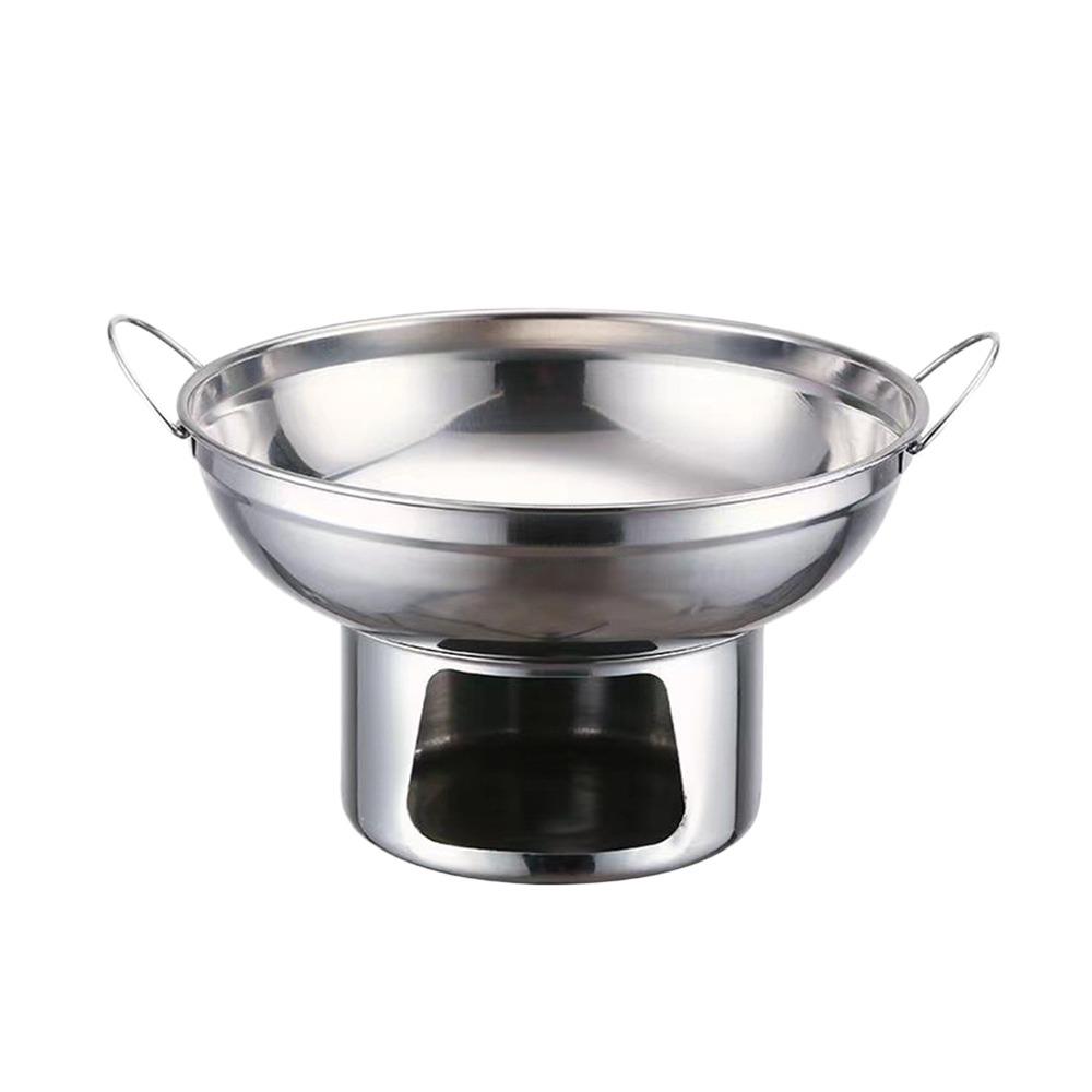 

Thickened Hot Pot 20/22cm Cooking Pot Durable Stove Outdoors 20CM-Silver