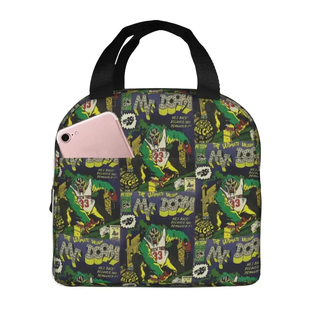 MF Music D-Doom-S Doomsday Operation Concert Cover Comic Insulated Lunch Bag Cooler Thermal Food Box Tote Lunch Boxes Container