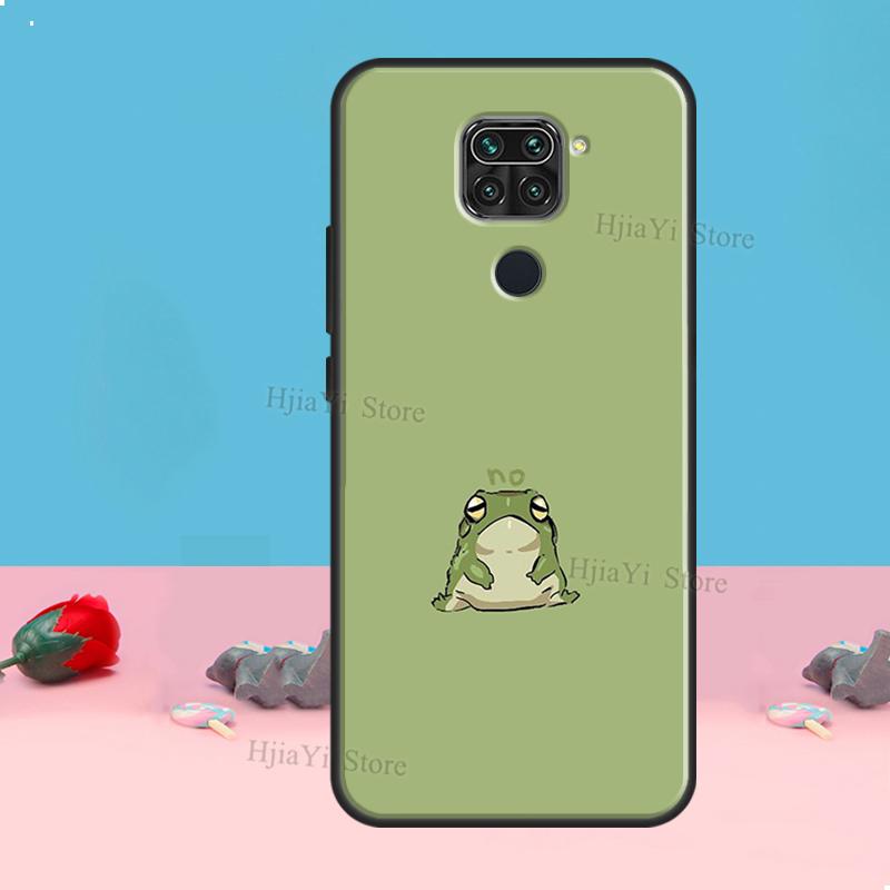 Cute Green Frog For Xiaomi Redmi Note 11 10 9 8 Pro 11S 10S Phone Case For Redmi 10 9 9A 9C 9T Cover Shell