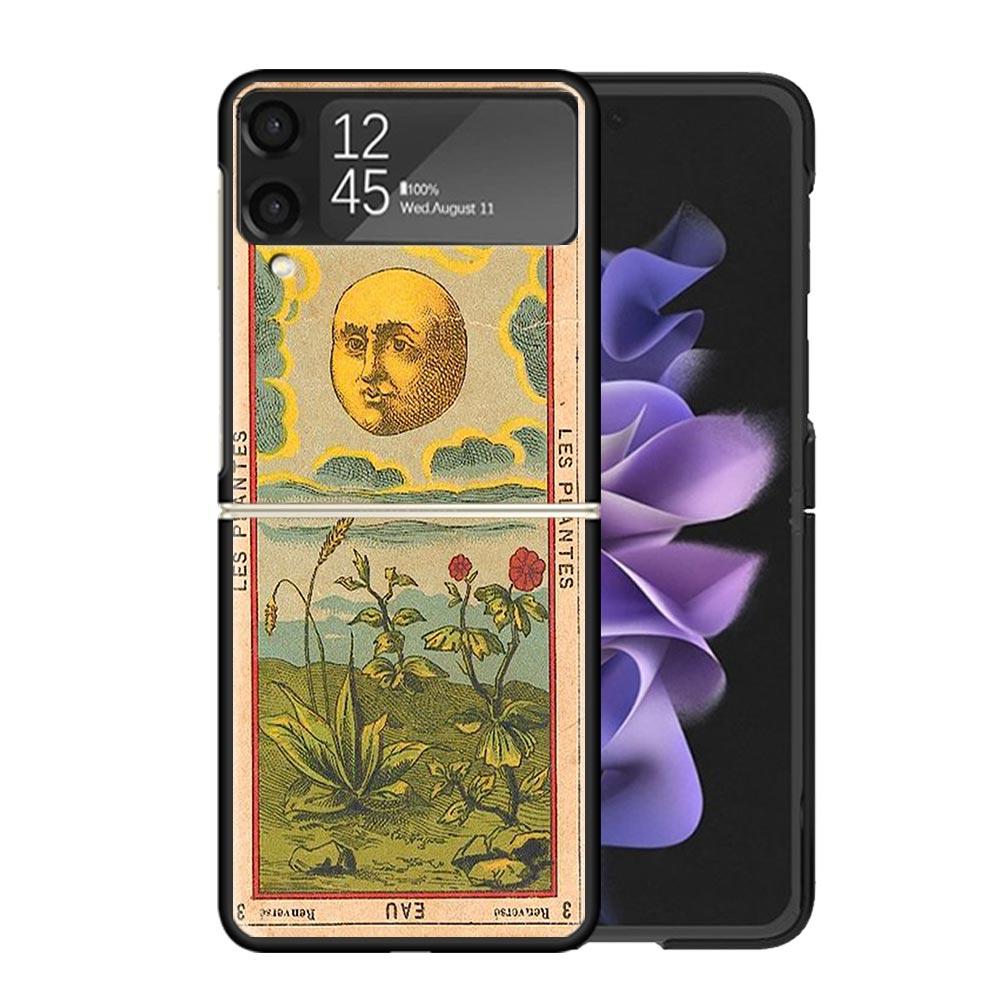 Tarot Cards Reading Art Cases For Samsung Galaxy Z Flip 4 5 6 7 3 Z Flip7 Flip6 Flip4 Flip5 Flip3 5G Hard Shockproof Fundas Cove