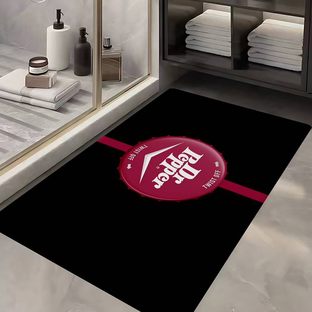 D-Dr Peppers Logo Kitchen Mat Nordic Style Bedroom Living Room Doormat Home Balcony Anti-Slip Welcome Rug