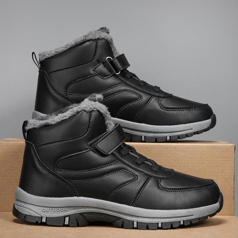 New Winter Men Snow Boots For Waterproof Sneakers Super Warm Leather Men's Boots Outdoor Male Hiking Boots Work Shoes Size 39-48