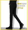 Men's Pure Black Stretch Business Jeans