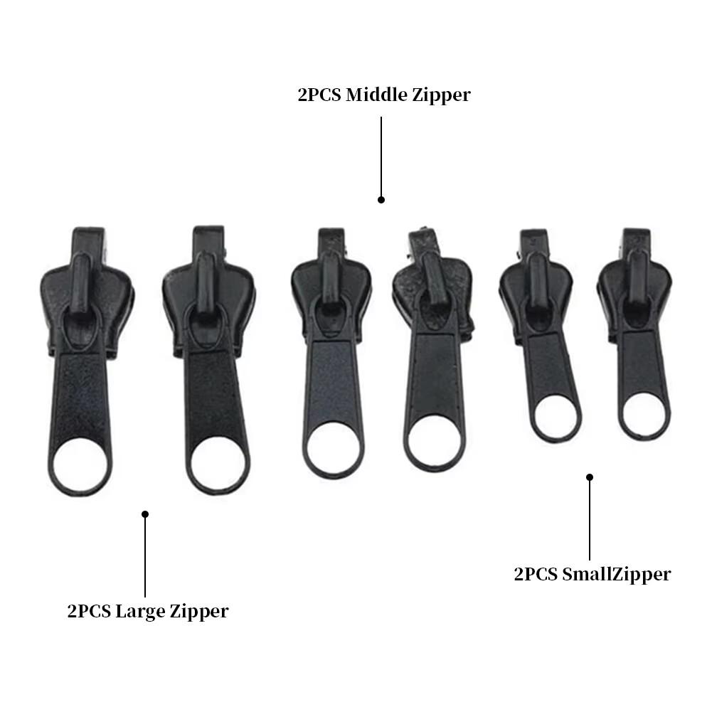 3 Sizes Universal Instant Zippers Fix Repair Kit Replacement 3 Sizes Zip Slider Teeth Rescue New Design Sewing Clothes Zipper
