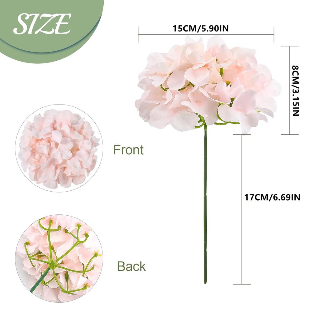 10/20pcs Artificial Flowers Silk Hydrangea Combination Garden Wedding Bride Bouquet Home Room Table Festival Wreath Diy Decorati