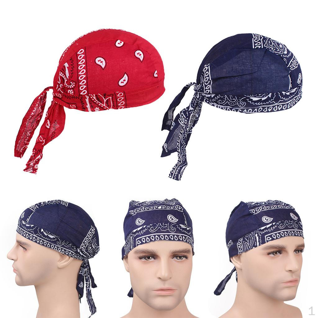 

Durag Тюбетейки Выпадение волос Головной платок Мусульманская Бандана Тюрбан 2шт