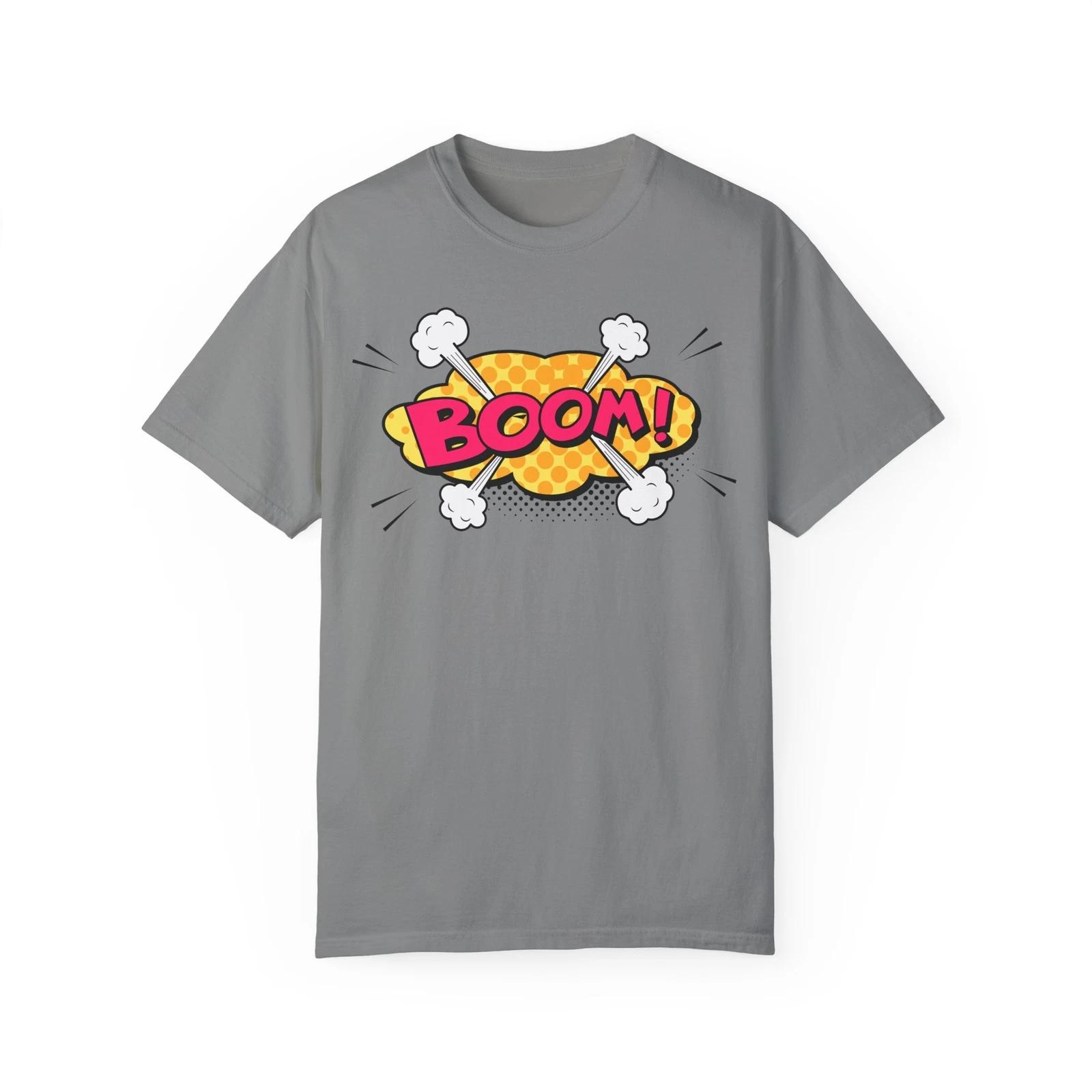 Bo om! Comix Style Drawing Element :: Unisex Garment-Dyed T-Shirt S
