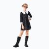 Halloween Children's Costume Adams Family Costume Wednesday Black Long Sleeve Dress Girls Party