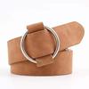Chic Womens Korean Style Pu Buckle Belt In Black Beige Coffee For Looks Effortless