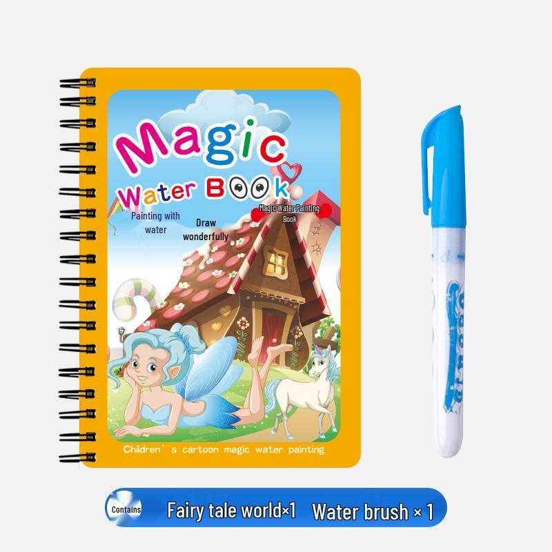 Livro de Pintura Mágica com Água DIY para Crianças: Álbum de Rabiscos e Colorir Silencioso