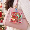 Transparent Dual-Tone Mini Keyboard Pendant 17-Key Keyboard Keychain  Desktop Decoration