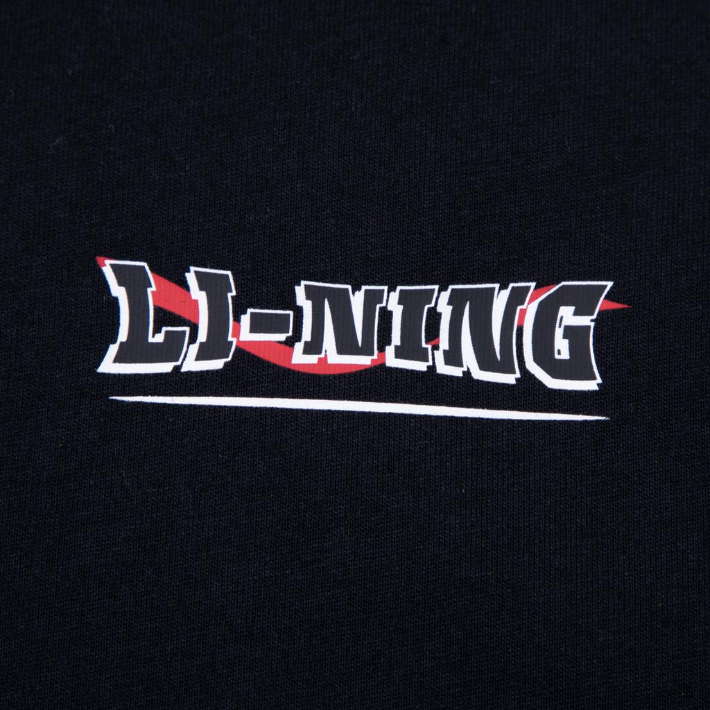 Li-Ning Fashionable Versatile Casual Breathable Short Sleeve T-Shirt Unisex tops Black AHSW865-2