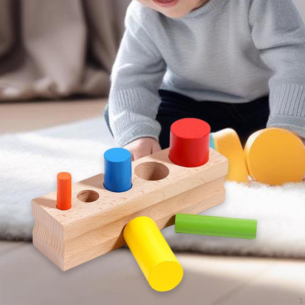 Cylinder Toys Blocks Learning Home Education Early Development Portable Children