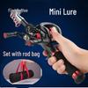 Compact Telescopic Mini Lure Set: Ultra-Short Baitcasting Reel & Small Retractable Ice Fishing Rod