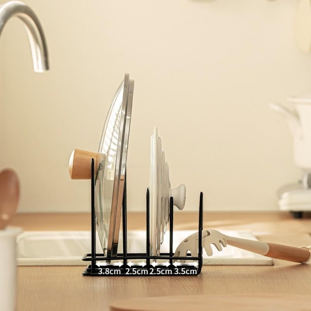 Multi Layer Kitchen Storage Rack Hollow Design Cutting Board Holder New Pan Lid Organizer Kitchen