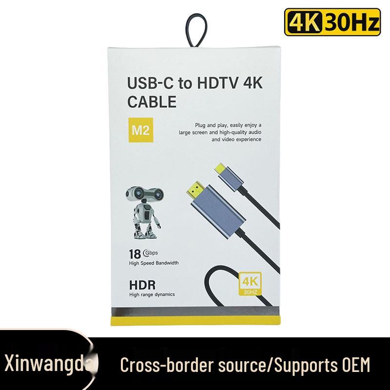 Type-C to HDMI Screen Mirroring Cable, 4K 60Hz UHD Adapter for HDTV