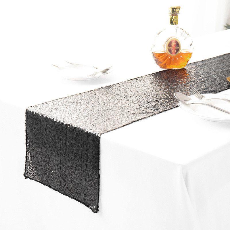 Sequin Glitter 12"x108" Table Runners Cover Sparkly Christmas Wedding Party