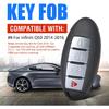 Keyless Entry Remote Key Fob Replacement for Infiniti Q50 2014 2015 2016 FCC ID:KR5S180144203 P/N:285E3-4HD0C 4A Chip 4 Buttons