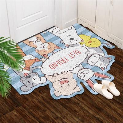 Cuttable Cartoon Anti-Skid Floor Mats: Dust-Resistant, Wear-Resistant Entryway Mats for Easy Cleaning