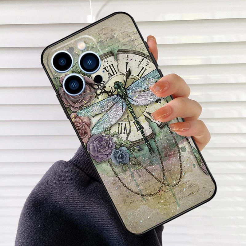 Dragonfly Phone Case For iPhone 17 16 15 14 11 12 13 Pro Max Mini 15 16 Plus 16e 17Air Cover Fundas