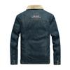 Winter New Denim Jacket Men's Outdoor Leisure Plus Velvet Padded Warm Cotton-padded Jacket Men's Plus Velvet Coat.