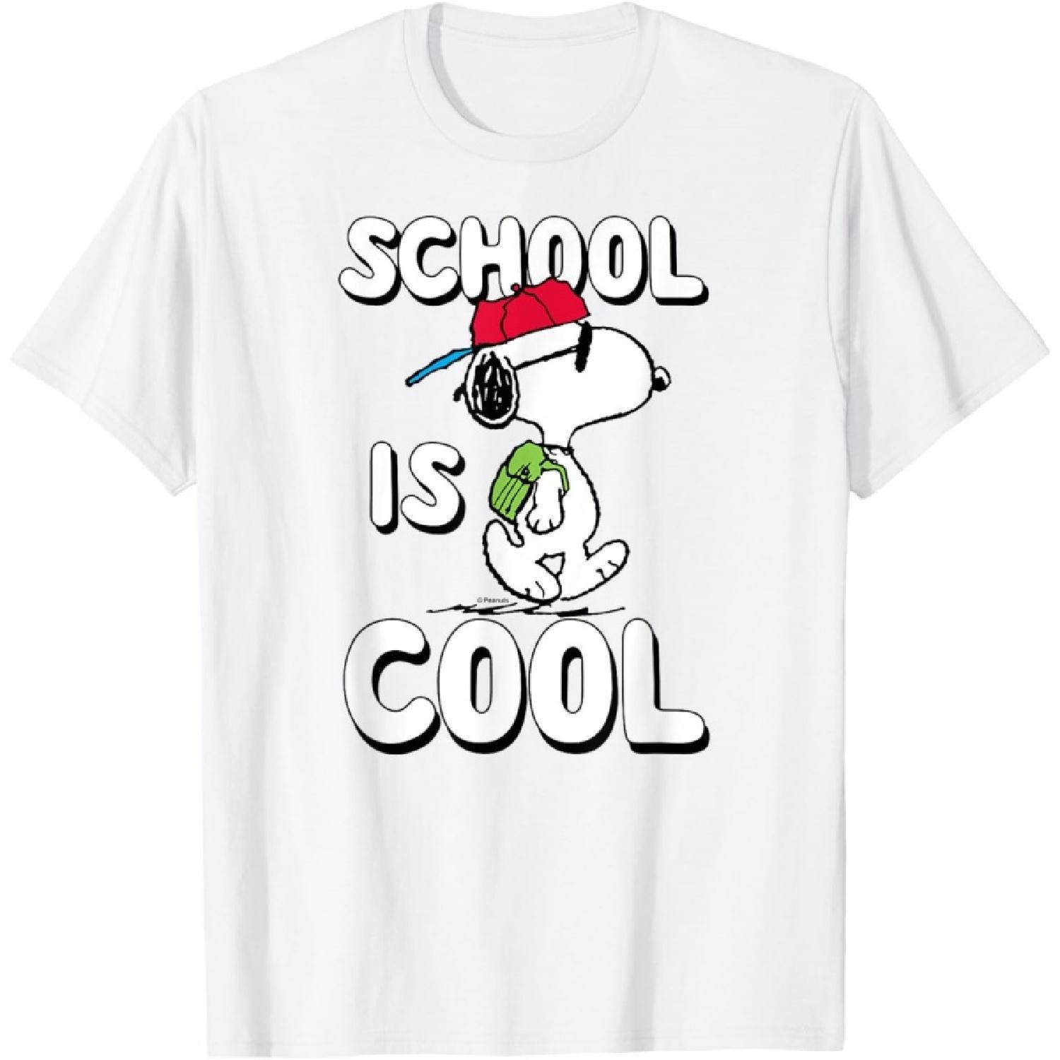 Peanuts - Snoopy School Is Cool T-Shirt XXXXXL белый