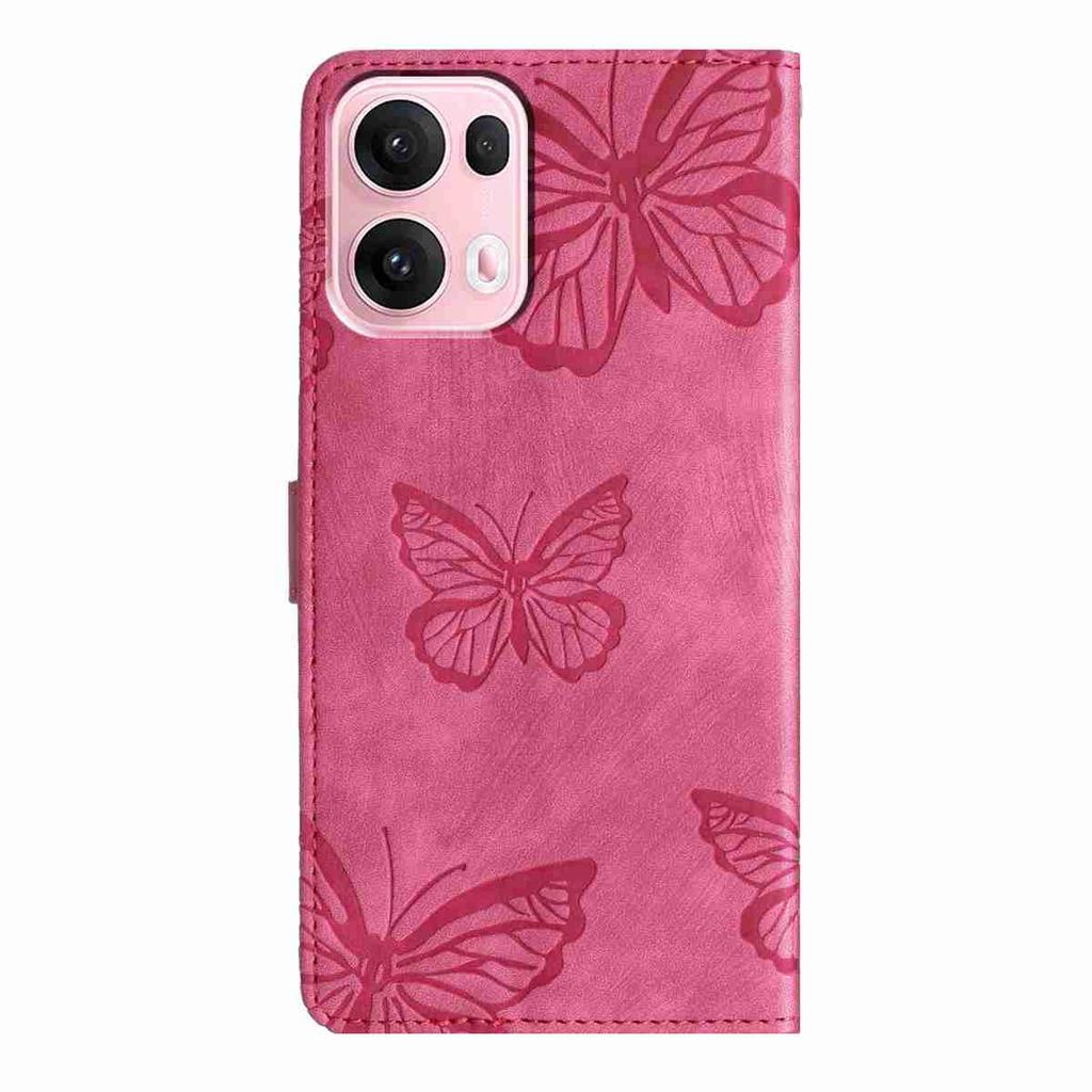 For Oppo series.Oppo A17 A18 A36 A54 A57 A58 A74 A76 A77 A78 Reno8...Faux Leather Wallet Case with Butterfly Design,Card Slots & Shockproof Protection