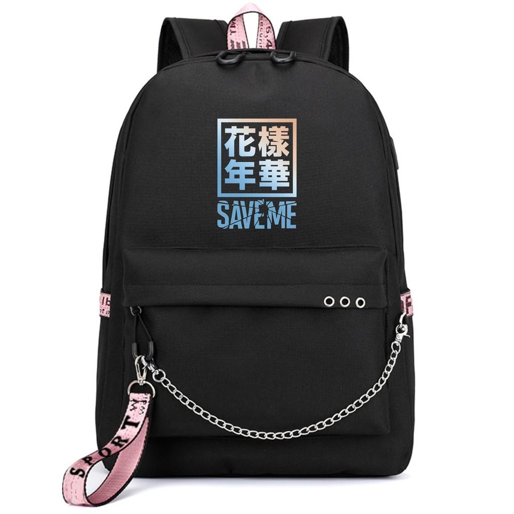 Kpop Bangtan Boys Bts Backpack Usb Charging School Bags Rucksack Bags Travel