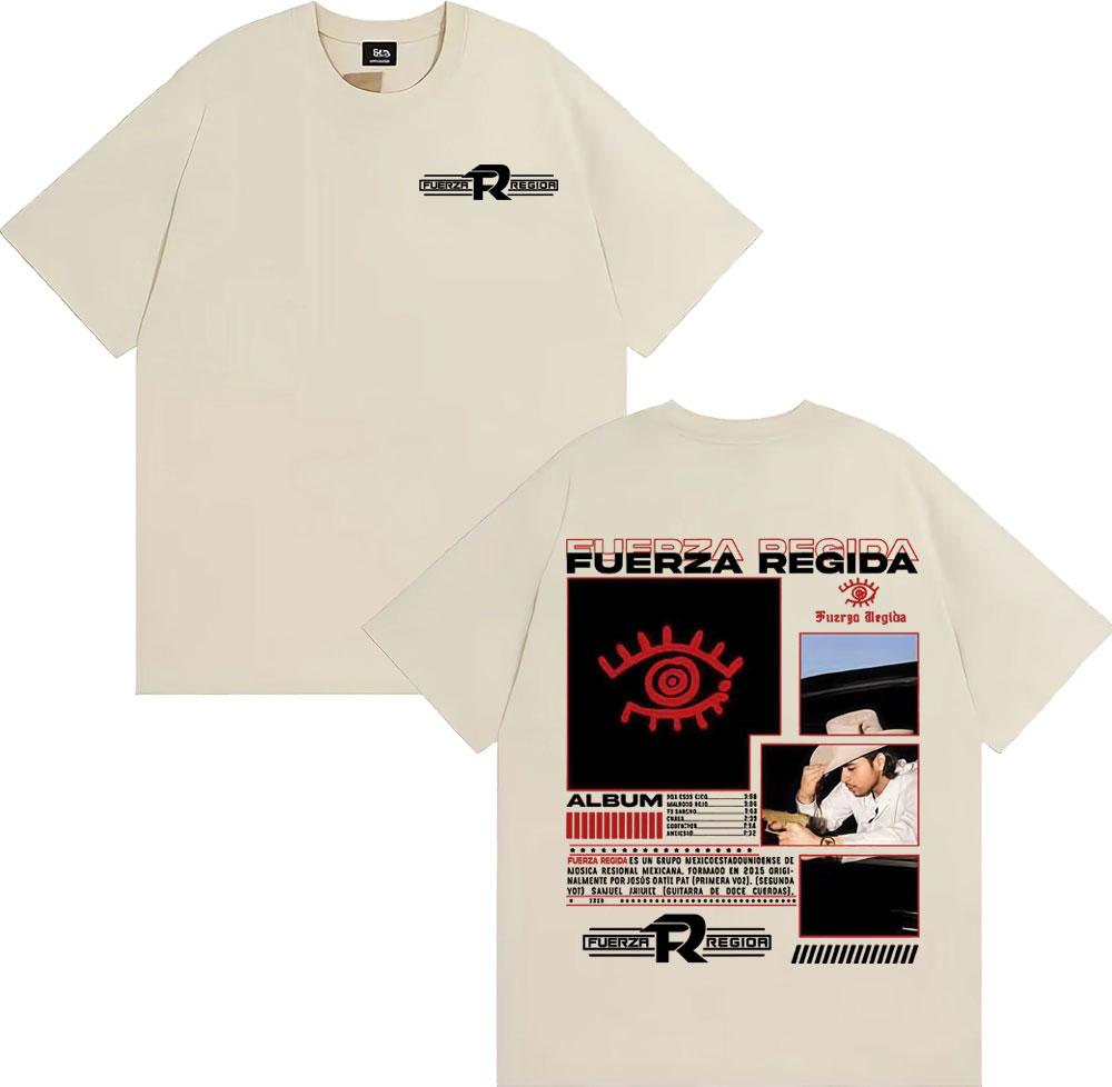 Fuerza Regida 111XPANTIA 2025 Album Tshirts Men Women Hip Hop Punk Style Oversized T Shirt Cotton 100 Short Sleeve Tshirt Tops