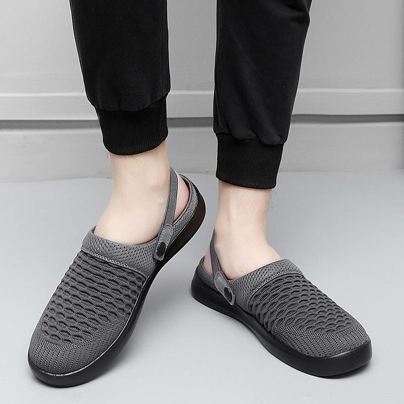 Women Slippers Casual Men Color Sandals Backless Summer Slip On Clogs Black Lightweight Couple Beach Shoes Large Size