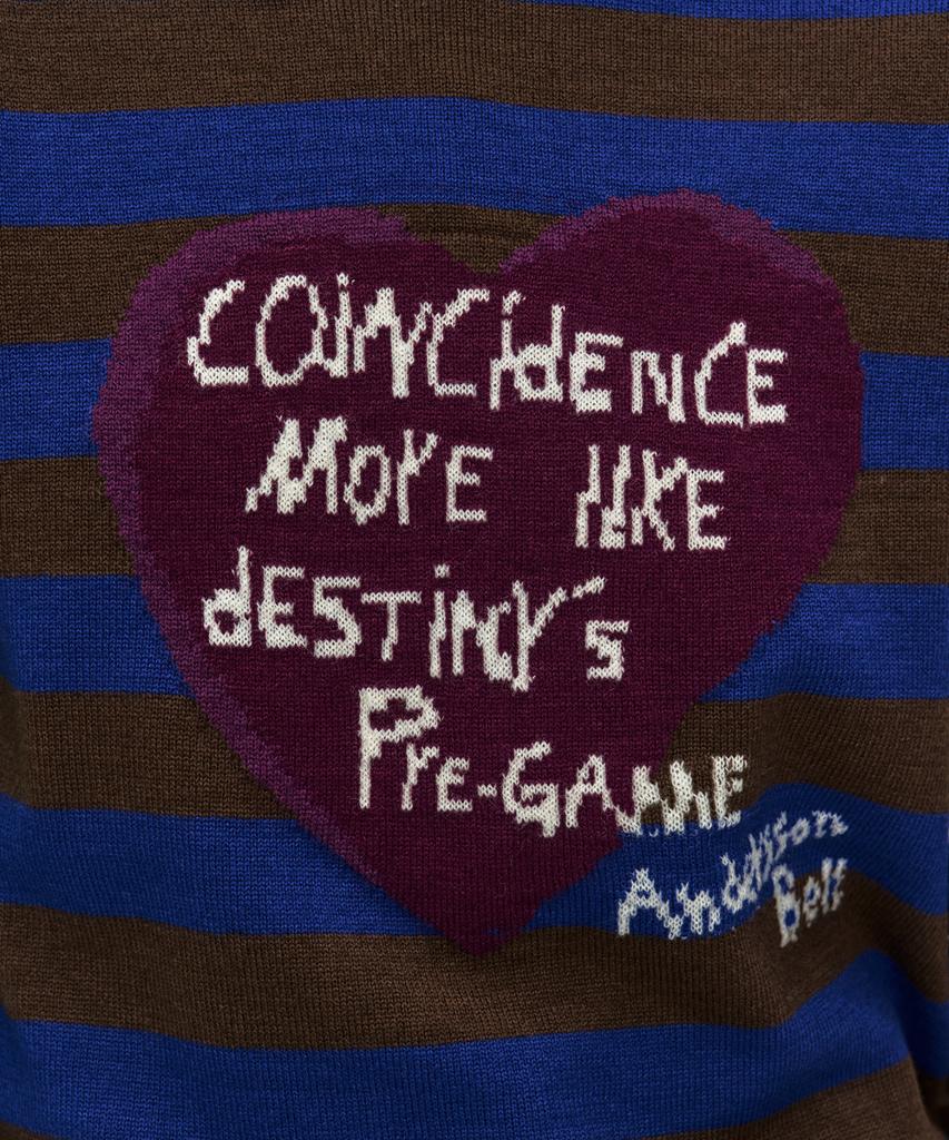 ADSB ANDERSSON BELL Girls Heart Message Crew-Neck Sweater Atb1464W(Blue/Green)