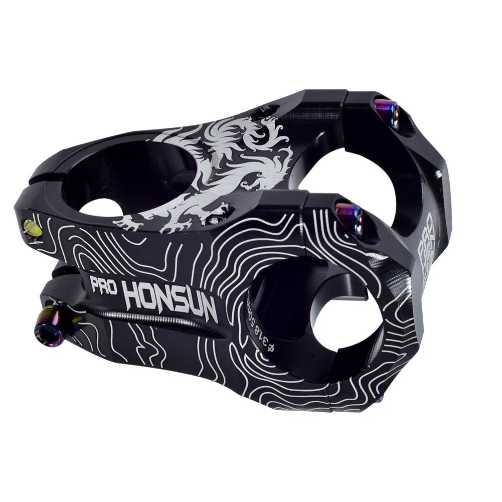 MTB Colorful Stem CNC Alloy 31.8*45mm 0 degree Short Bicycle Stem Handlebar Stem Bicycle Parts black 45 * 31.8MM#1