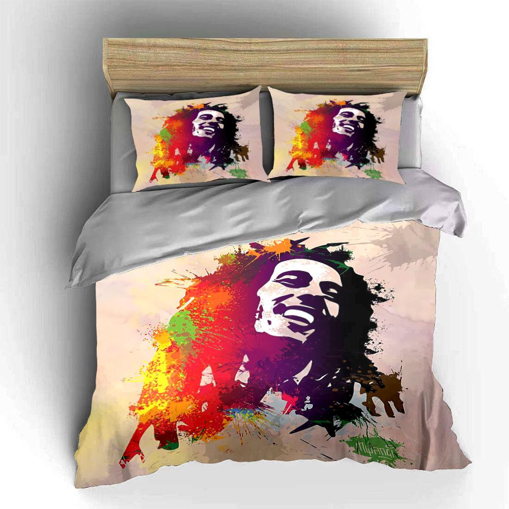 Buntes Abstraktes Porträt Kunst Bettwäsche Bettbezug Set Bettbezug Kissenbezüge (1*Bettbezug 2*Kissenbezüge, ohne Bettdecke)