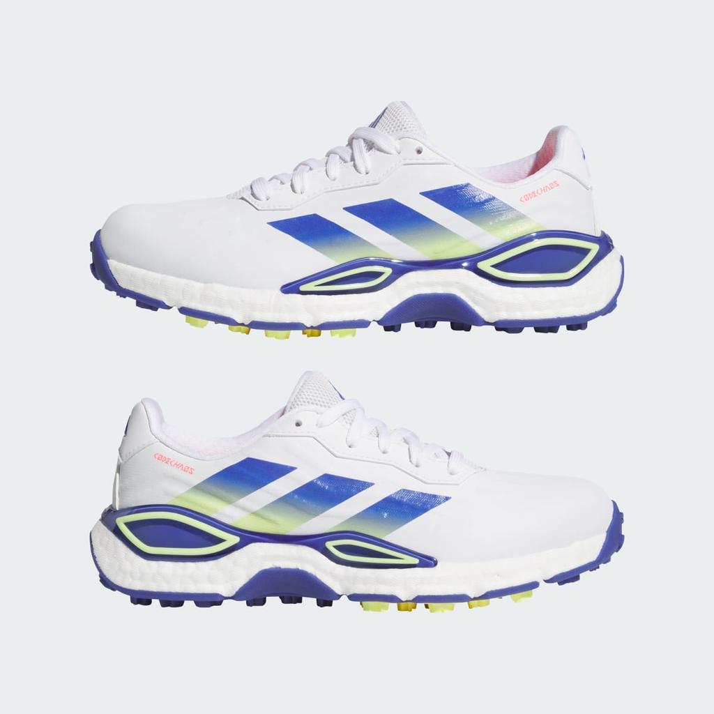 adidas WOMEN'S CODECHAOS 27 SPIKELESS GOLF KI5750 Women's Performance Sports Shoes Cloud White / Dual Indigo / Frozen Lemon