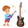Muslady 28 Inch Kids Children ST Electric Guitar Kit Maple Neck Paulownia Body with Mini Amplifier